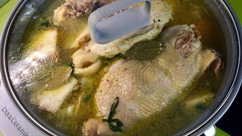 Kippensoep van de Slowcooker